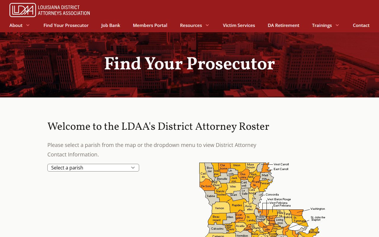 Washington Parish court charges after arrest District Attorney roster