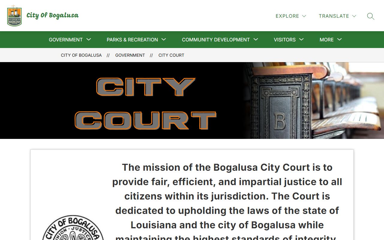Washington Parish court records Bogalusa City Court information