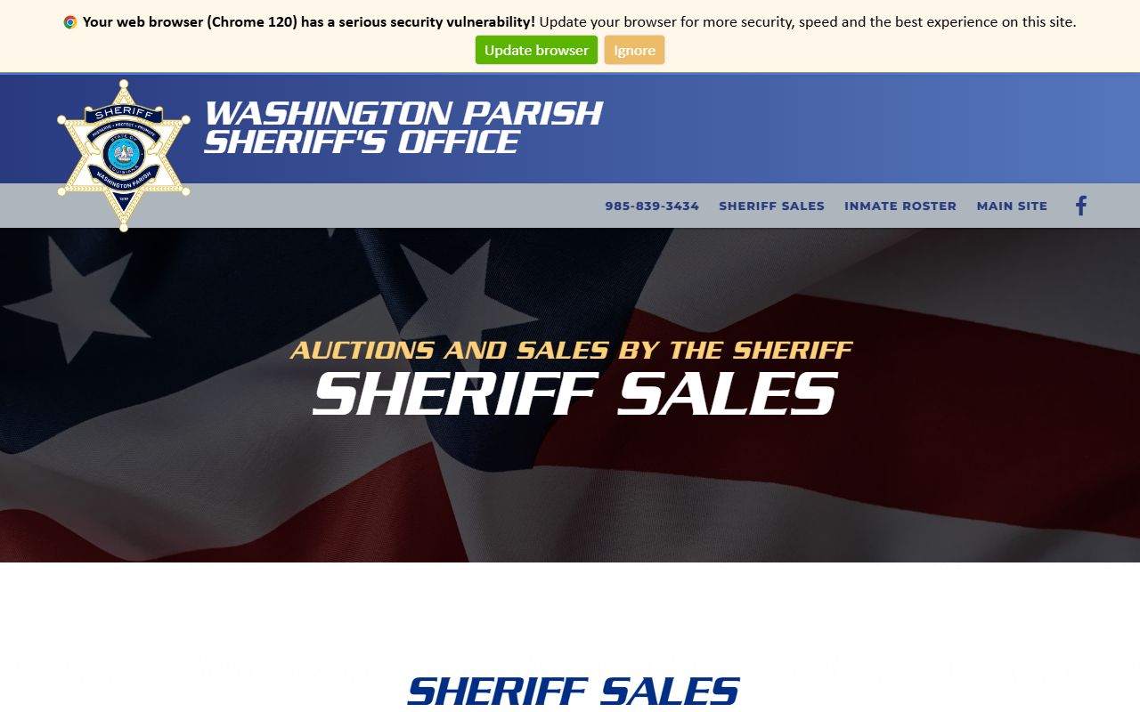 Washington Parish warrant records WPSO linked sheriff site